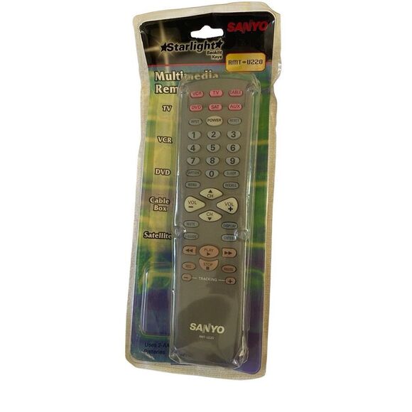 Sanyo Starlight Rmt U220 Multimedia Remote Backlit Keys - Picture 1 of 10